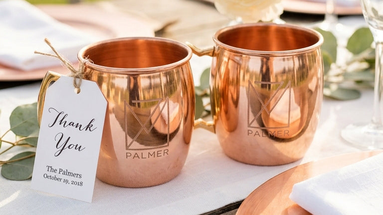 Neutral Wedding Table Inspiration for Elegant Receptions (and Why Custom Copper Wedding Mugs Are the Perfect Favor)