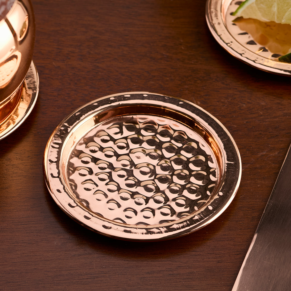 Hammered Copper Coasters