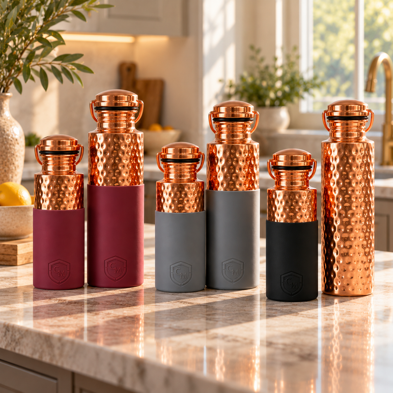 Hammered Copper Water Bottle