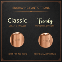 Custom Text Engraved Copper Mug
