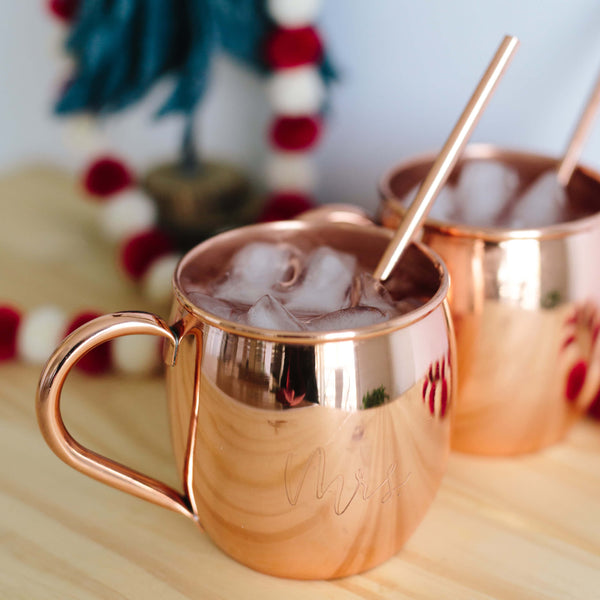 Mr. & Mrs. Barrel Smooth 16oz Copper Mugs