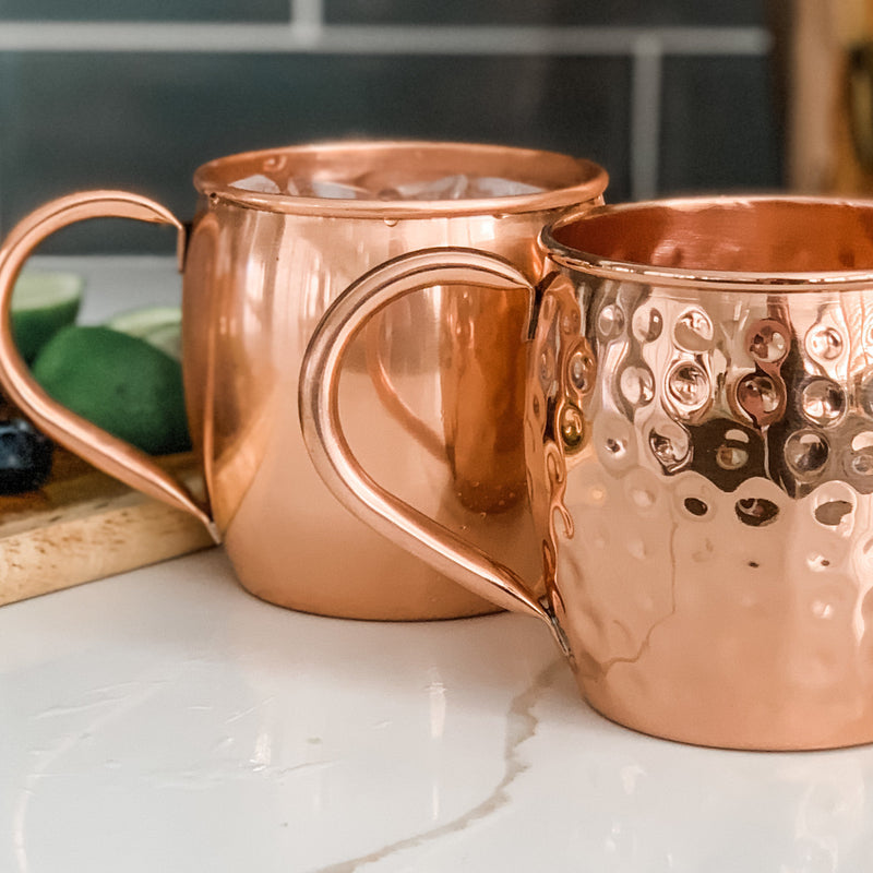 Barrel Hammered 16oz Copper Mug