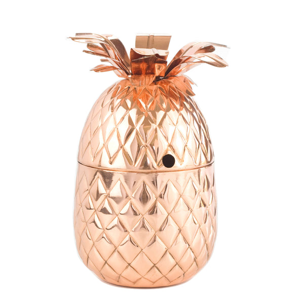 Copper Pineapple Tumbler 20oz with Removable Lid