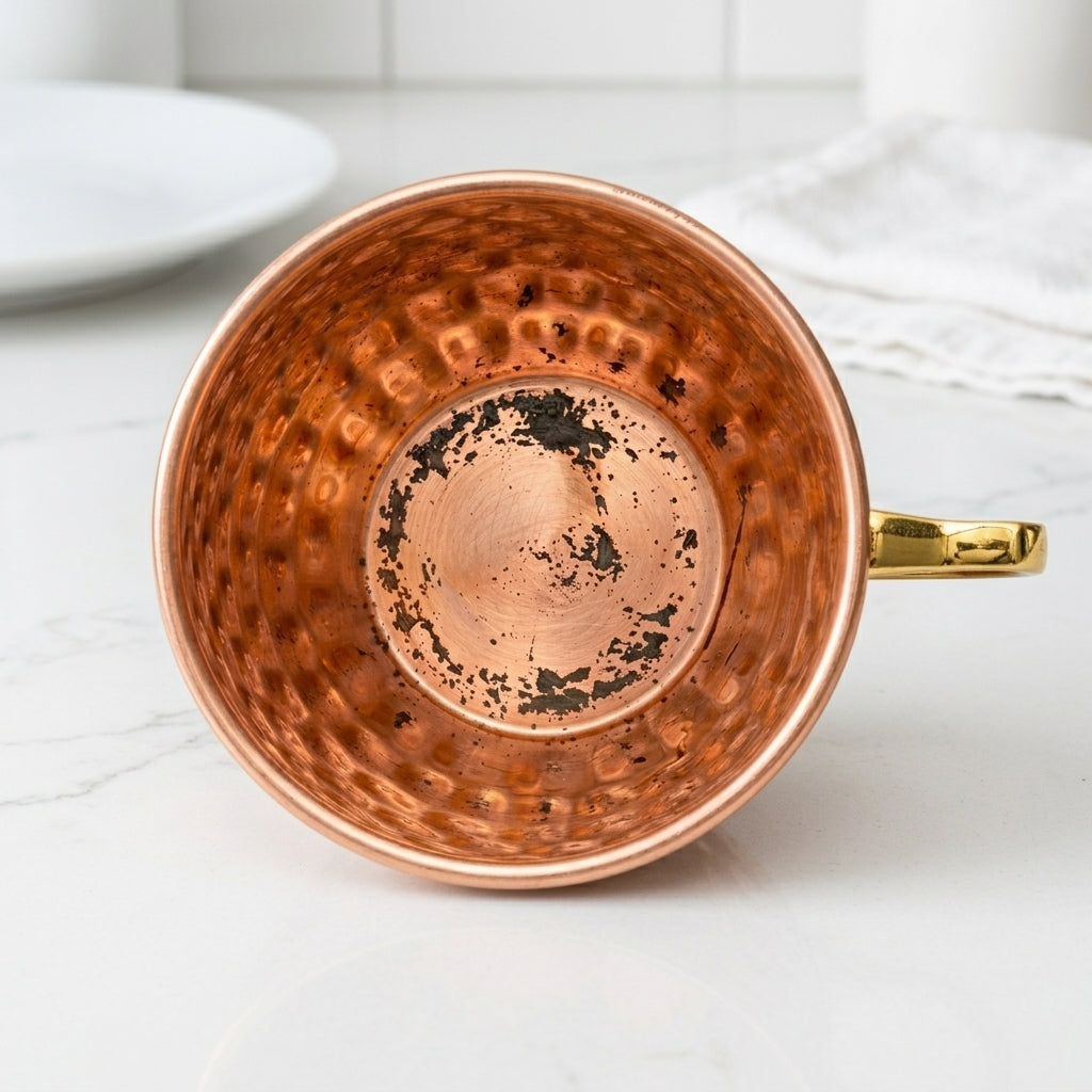 Smooth Copper Moscow Mule Mug 16oz w/ Brass Handle | The Original