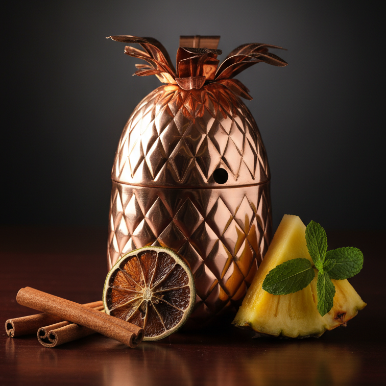 Copper Pineapple Tumbler 20oz with Removable Lid | Copper Mug Co.