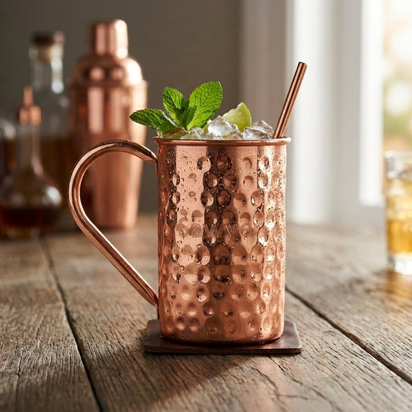Custom Text Engraved Copper Mug