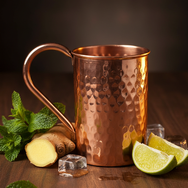 Gift Set of Two Copper Mugs in Wood Box