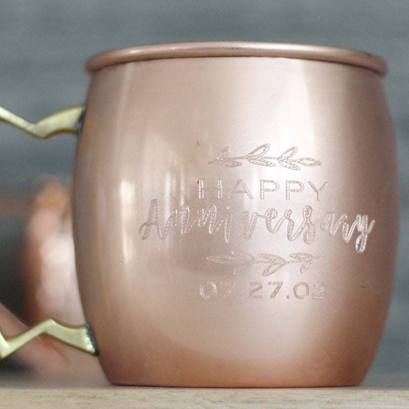 Custom Engraved Special Occasion Copper Mug