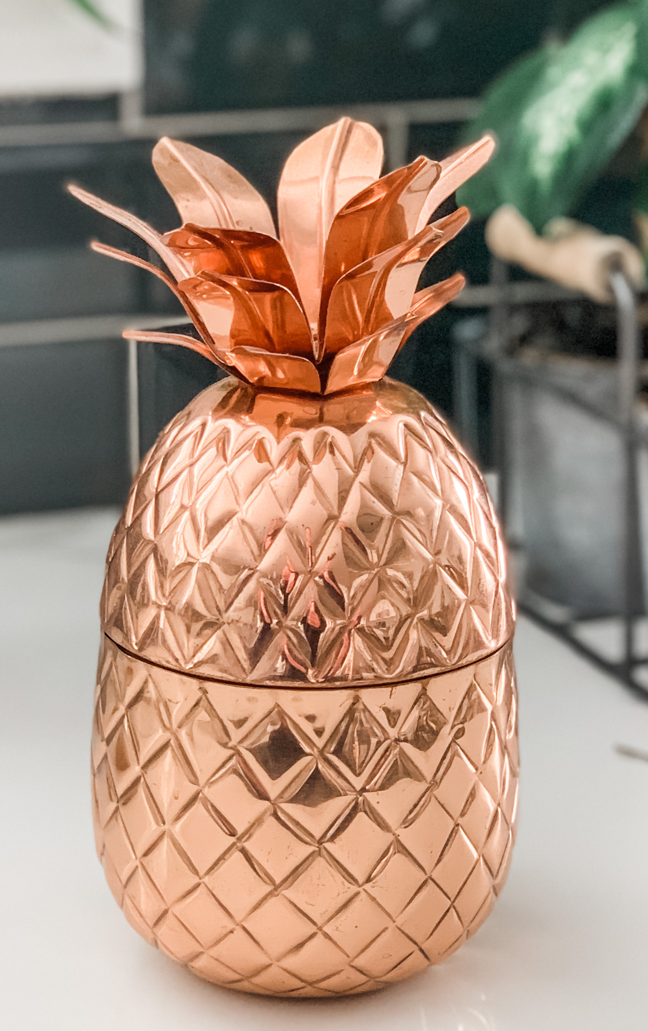 Copper Pineapple Tumbler 20oz with Removable Lid, Copper Mug Co.