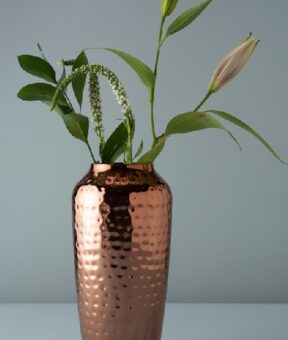 handcrafted hexagon vase in silver gold or copper 46 288x340